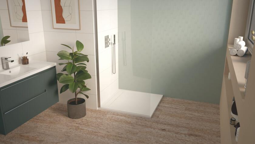 Receveur de douche caniveau résine de synthèse RUNA blanc 90x90 ELMER BY AYOR 201010587 - vue 4