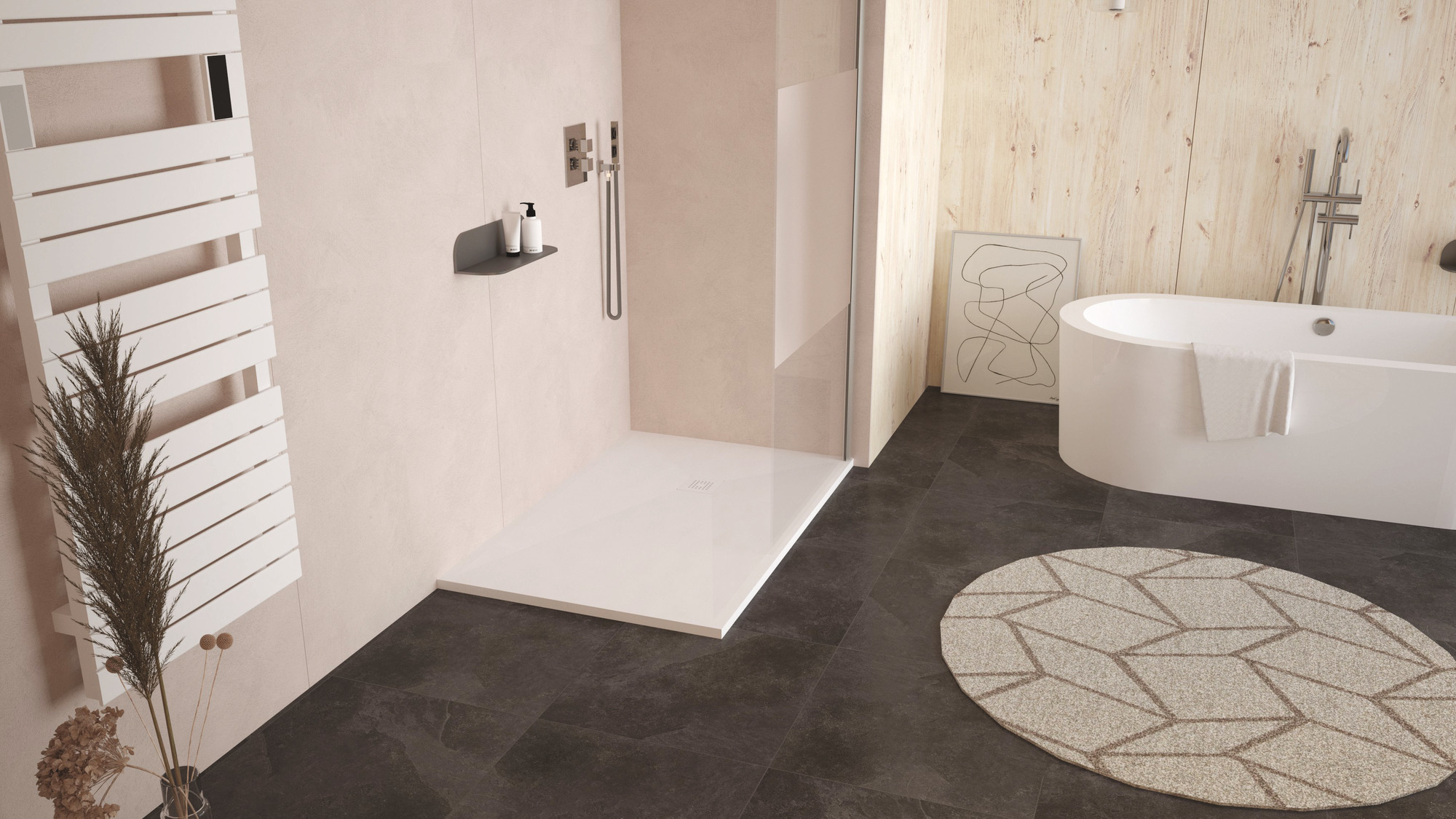 Receveur de douche résine de synthèse RECEA blanc 80x120 ELMER BY AYOR 201010609 - vue 4