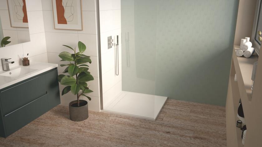 Receveur de douche caniveau résine de synthèse RUNA blanc 80x80 ELMER BY AYOR 201010796 - vue 4