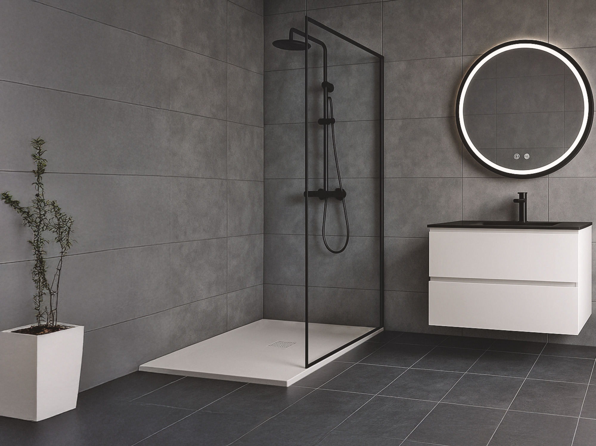 Receveur de douche resine LARA blanc 80x120 avec bonde ELMER BY AYOR 201016510 - vue 4