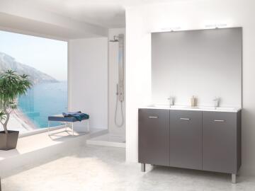 Meuble NEW YORK hydrofuge sur pieds 120cm gris mat ELMER BY AYOR 401511192 - vue 4