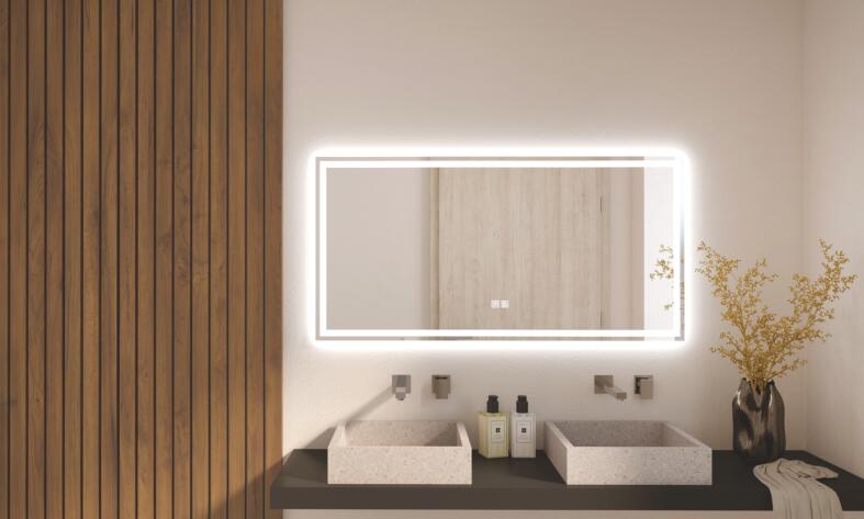 Miroir LED Lausane 120X60cm contours givrés ELMER BY AYOR 404011225 - vue 4