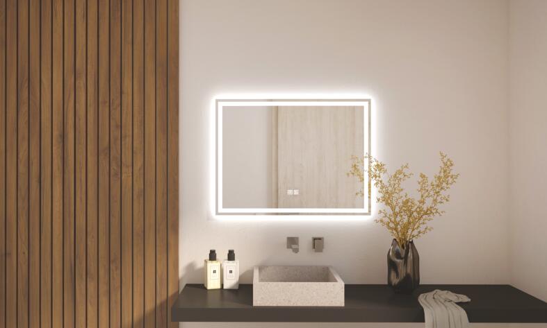 Miroir LED Lausane 80X60cm contours givrés ELMER BY AYOR 404011226 - vue 4