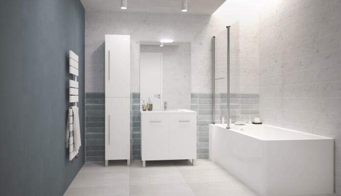 Meuble NEW YORK hydrofuge sur pieds 80cm blanc ELMER BY AYOR 81080 - vue 4