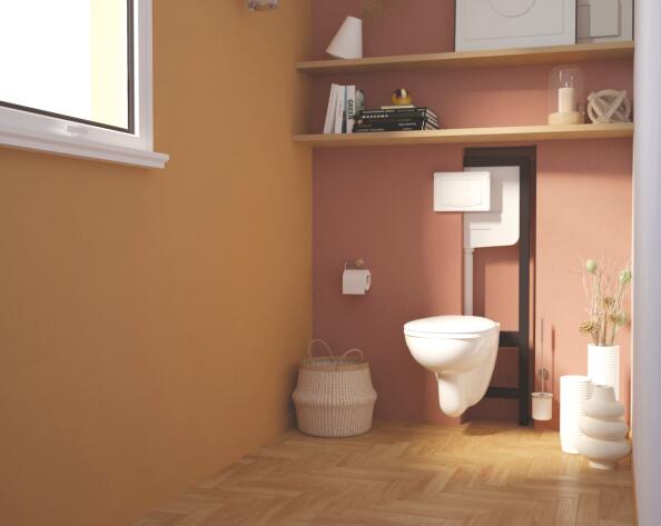 Pack WC suspendu universel complet avec cuvette et plaque de commande ROLF BY AYOR PACK501513509 - vue 4