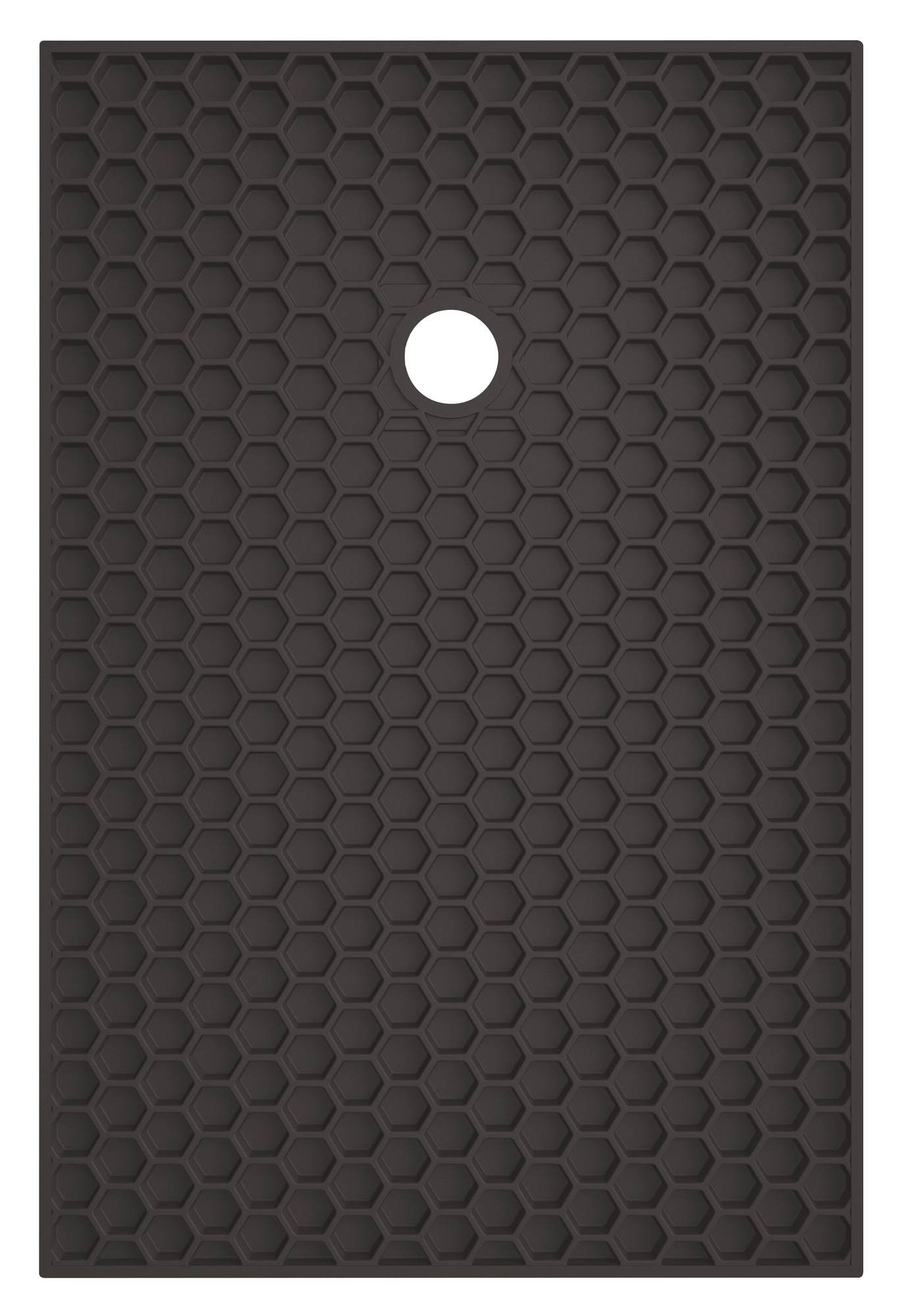 Receveur de douche resine LARA noir 70x90 avec bonde ELMER BY AYOR 201016701 - vue 4