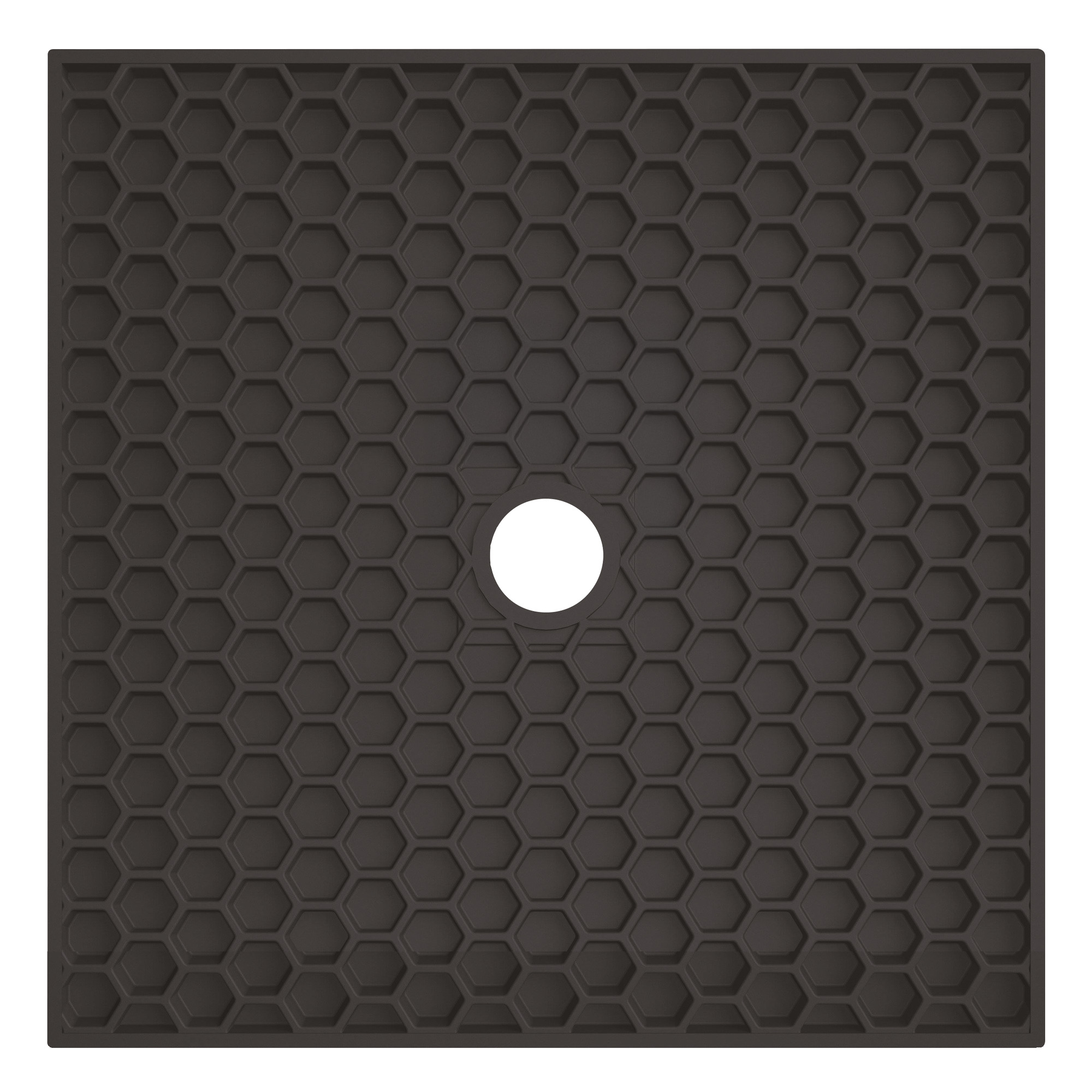 Receveur de douche resine LARA noir 90x90 avec bonde ELMER BY AYOR 201016715 - vue 4