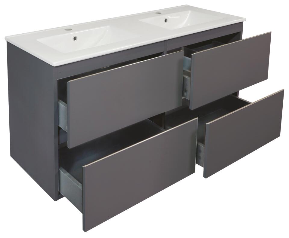 Meuble TAMAFE à suspendre 120 cm gris mat 402110129 - vue 4