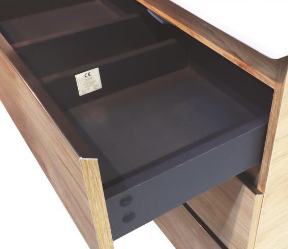 Meuble OSLO à suspendre 2 tiroirs 60cm blanc mat avec miroir LED ATHENES ONDEE 402117515 - vue 4