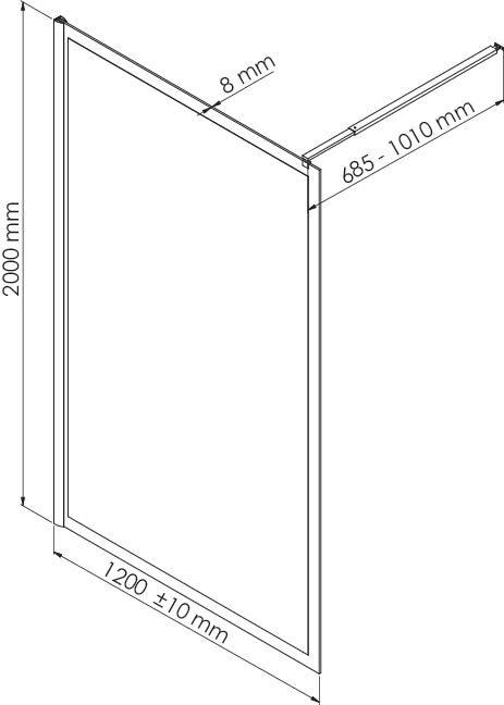 Paroi de douche fixe QUADREO 120cm ELMER BY AYOR 203010146 - vue 4