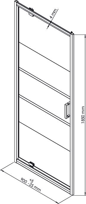 Paroi de douche porte pivotante AUMEA 90 cm ONDEE 203010147 - vue 4