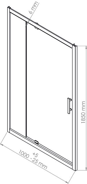Paroi de douche porte pivotante ENLOK 100 cm ELMER BY AYOR 203010405 - vue 4