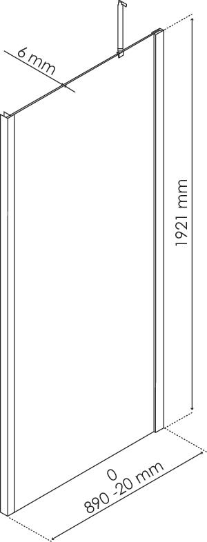 Retour fixe verre transparent SELYNA 90cm ELMER BY AYOR 302090 - vue 4
