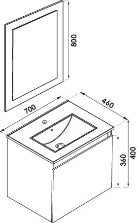 Meuble NUDEA 1.0 à suspendre 70cm cognac ELMER BY AYOR 401511290 - vue 4