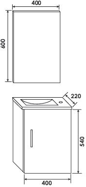 Meuble lave-mains de face à suspendre new york blanc ELMER BY AYOR 402511003 - vue 4