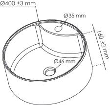 Vasque à poser ronde ø40x16 cm blanche ONDEE 403511011 - vue 4