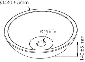 Vasque à poser ronde ø44cm en terrazo grise ELMER BY AYOR 403511017 - vue 4