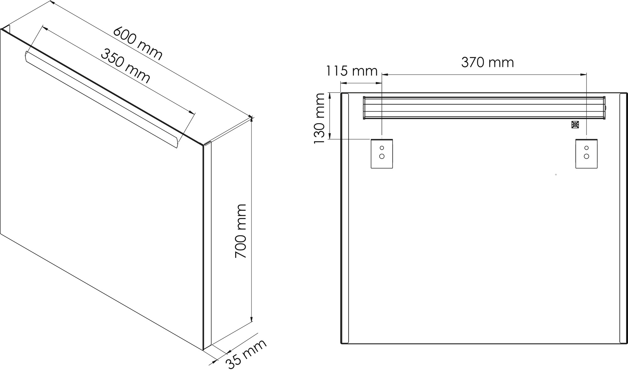 Miroir LED à suspendre 60x70cm LISBONNE ELMER BY AYOR 404011007 - vue 4
