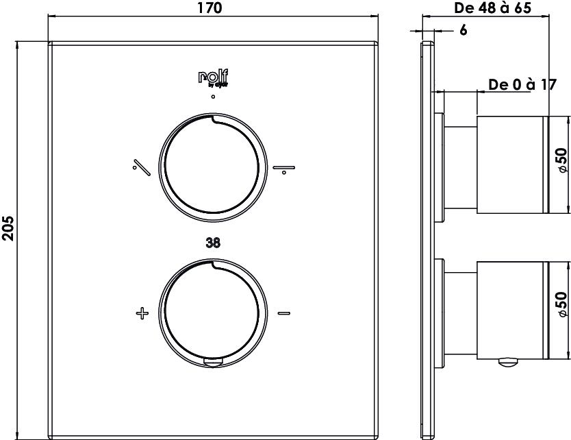 Set de finition bronze Rolf Inside 2 ROLF BY AYOR 501017050 - vue 4