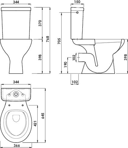 Pack WC sans bride NF LIMPIO charnières plastique ROLF BY AYOR 501512021 - vue 4