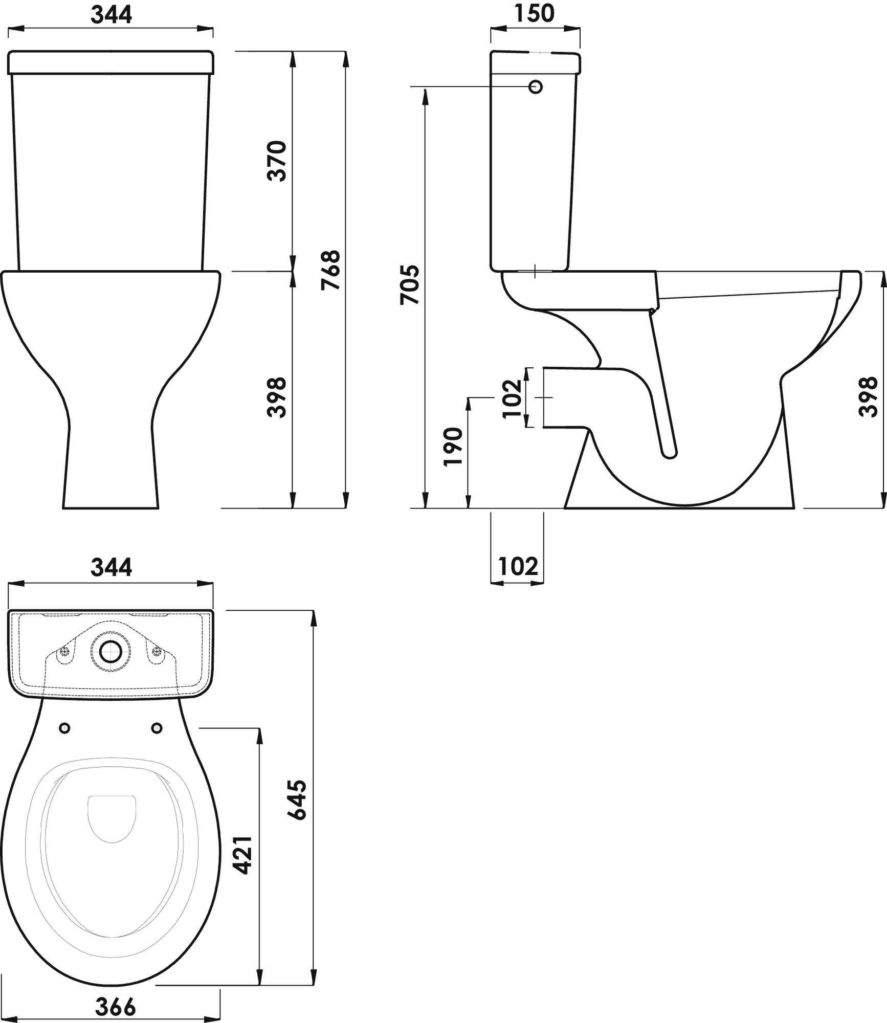 Pack WC sans bride NF LIMPIO charnières inox ROLF BY AYOR 501512024 - vue 4