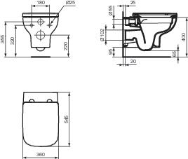 Cuvette suspendue OKYRIS - PORCHER PORCHER 501512035 - vue 4