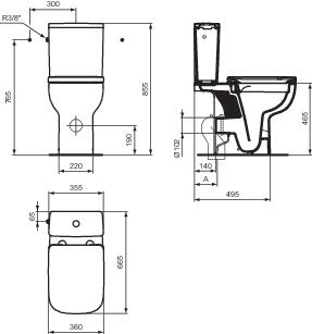 Pack WC surélevé PMR OKYRIS - PORCHER PORCHER 501512040 - vue 4