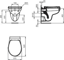 Cuvette suspendue NOE - PORCHER PORCHER 501513037 - vue 4