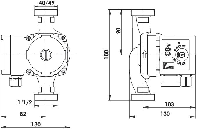 Circulateur FIRST mécanique 25-60 180mm SOMATHERM 602010548 - vue 4