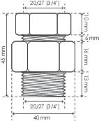 Raccord diélectrique 20/27 isolant démontable SOMATHERM 602510205 - vue 4