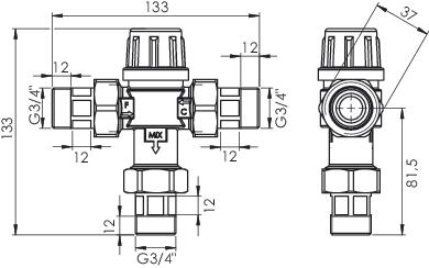 Limiteur de sécurité thermostatique réglable jusqu'à 50° NF PRONORM BY AYOR 602510601 - vue 4