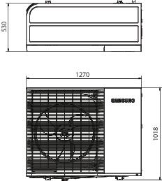 Pompe à chaleur air/eau EHS Monobloc HT Silence R32 8kW - Samsung SAMSUNG 605511536 - vue 4