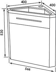 Meuble lave-mains d'angle blanc cuzco ONDEE 800014 - vue 4