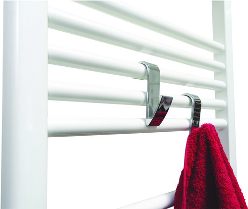 Lot de 2 patères chromées pour sèche serviettes SRDC - vue 2