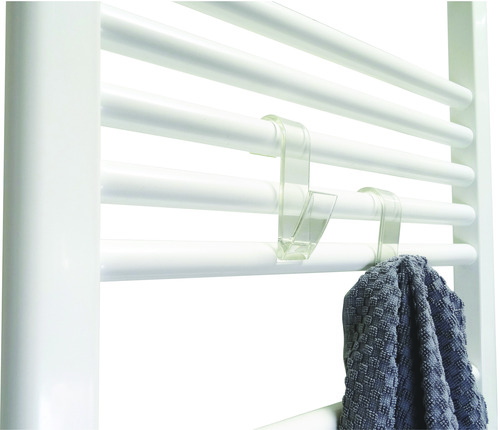 Lot de 2 patères transparentes pour sèche serviettes SRDT - vue 2