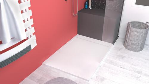 Receveur de douche caniveau résine de synthèse RUNA blanc 80x120 ELMER BY AYOR 201010590 - vue 4