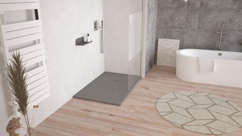 Receveur de douche résine de synthèse RECEA gris anthracite 90x140 ELMER BY AYOR 201010696 - vue 4