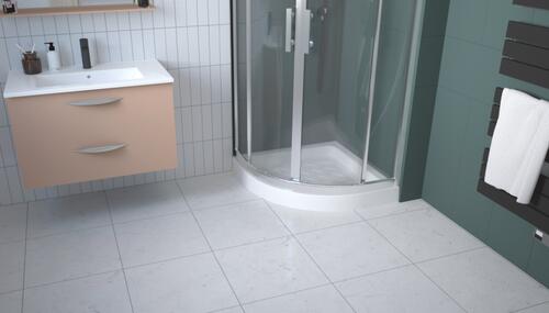 Receveur de douche quart de cercle 90cm céramique MIQUE ELMER BY AYOR 201011502 - vue 3