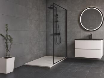Receveur de douche resine LARA blanc 80x120 avec bonde ELMER BY AYOR 201016510 - vue 4