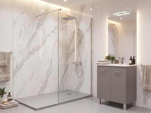 Receveur de douche resine LARA gris perle 90x170 avec bonde ELMER BY AYOR 201016620 - vue 2