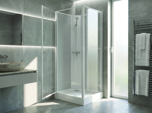 Cabine de douche accès de face LOKI 80x80cm ONDEE 202010205 - vue 2