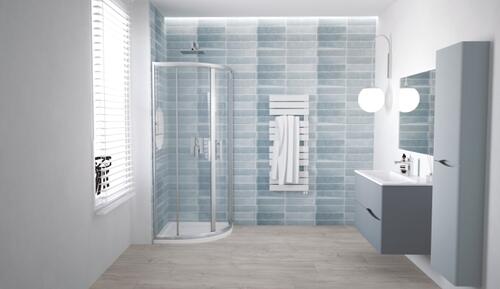 Paroi de douche quart de cercle ENLOK 90cm ELMER BY AYOR 203010104 - vue 3
