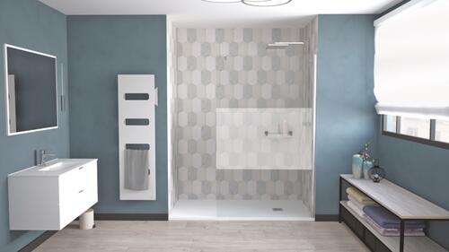 Paroi de douche fixe FROSTEE 120cm ELMER BY AYOR 203010142 - vue 3