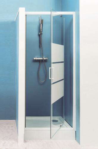 Paroi de douche porte pivotante AUMEA 90 cm ONDEE 203010147 - vue 3