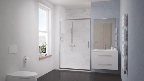 Paroi de douche porte pivotante ENLOK 100 cm ELMER BY AYOR 203010405 - vue 3