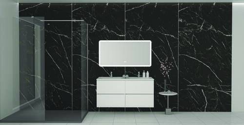 Panneau mural mat texturé noir mat NAPLES