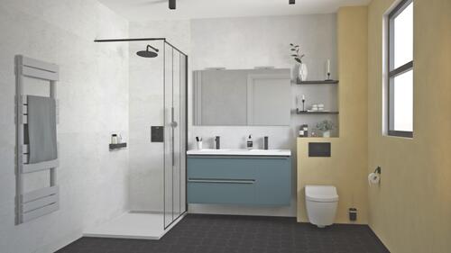 Caisson BOSTON bleu paon 120cm ELMER BY AYOR 401512022 - vue 2