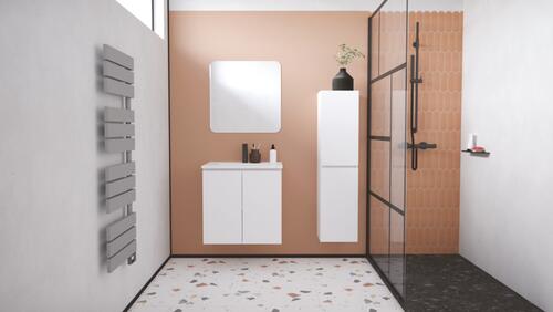 Meuble OSLO à suspendre 2 portes 70cm blanc mat ONDEE 402117559 - vue 3