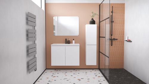 Meuble OSLO à suspendre 2 portes 80cm blanc mat ONDEE 402117562 - vue 3