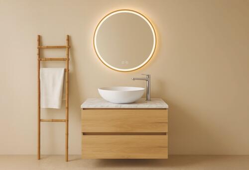 Plateau pour vasque à poser 80 cm marbre blanc